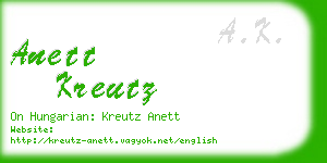 anett kreutz business card